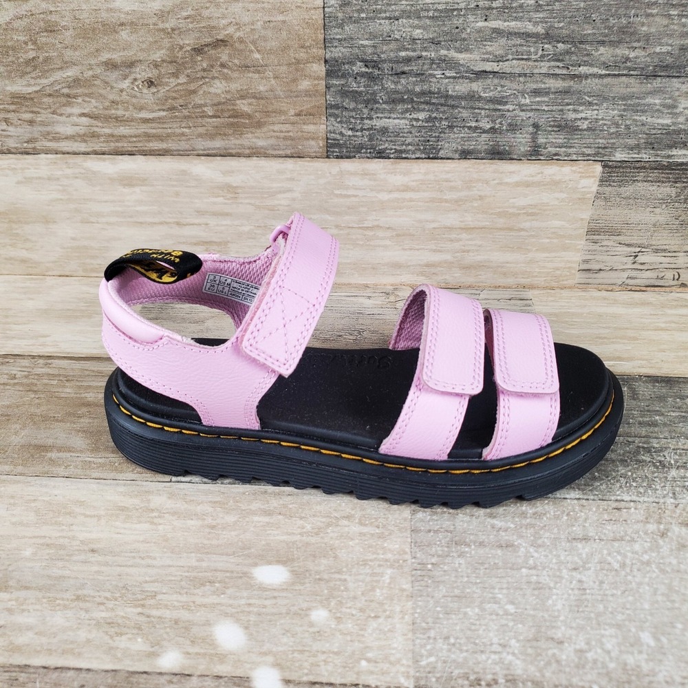 Dr. Martens Klaire Sandals Kids Sz 4 - 5 Pale Pink Athena Leather Strap Open Toe
